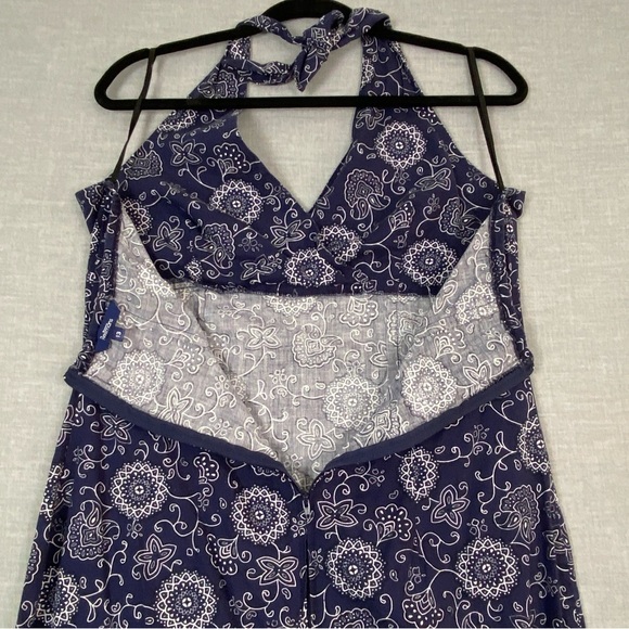 Reitmans Halter Neck Sundress Blue Paisley Cotton Sz 13 - Picture 4 of 10